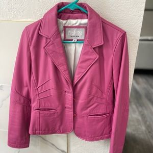 Vintage 90’s Pink Leather Blazer